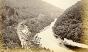 Scotland Killiecrankie Queen's View Railway Old Albumen Photo Wilson GWW 1875