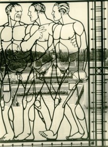 Norway near Oslo Frogner Park Art Deco Wrought Iron Nude Men Photo Caron 1936