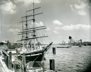 Germany Hamburg Floating Hotel Restaurant Shortage Post War Old Photo 1948