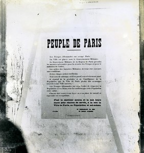 France Paris WWII Guerre Occupation Allemande Affiche Ancienne Photo 17 Juin 1940