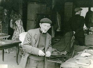 France Paris WWII War Occupation Flea Market Saint Ouen Old Photo Nicolini 1942