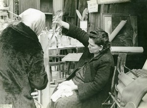 France Paris WWII Guerre Occupation Allemande Marché aux Puces de Saint Ouen Ancienne Photo 1942