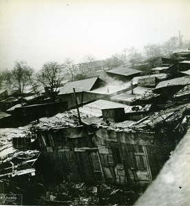 France Paris WWII Guerre Occupation Allemande Bidonville Porte d'Ivry Ancienne Photo 1942