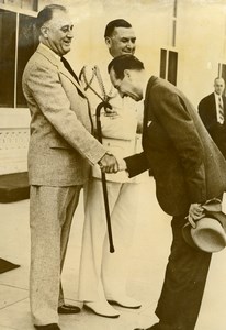 USA Washington Roosevelt receives Belgian Premier Van Zeeland Press Photo 1937