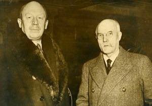 USA New York Diplomat Frank Gwatkin & Economist Charles Rist Press Photo 1940