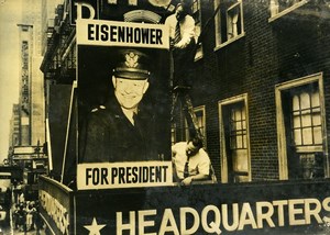 USA New York Eisenhower Electoral Campaign Old Press Photo 1947