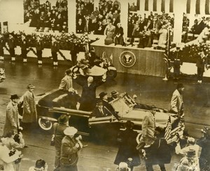 USA President Eisenhower Parade for second Presidency Old Press Photo 1957