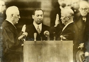 USA President Eisenhower second Presidency Swearing in Old Press Photo 1957