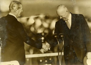 London President Eisenhower & British Prime Minister MacMillan Press Photo 1959