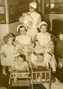 United Kingdom Dartford Nine babies have lost their Name Nurses Press Photo 1938