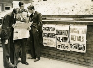 United Kingdom London Mandatory Conscription Old Press Photo 1939