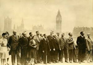 United Kingdom German Politicians Interpreters in London Old Press Photo 1947