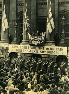 UK London Recruitment British Auxiliary Forces Crowd Old Press Photo 1948