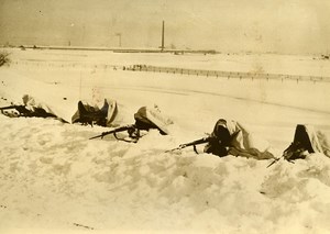 Netherlands WWII Military Maneuvers Infantry Winter Snow Old Press Photo 1940