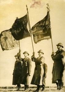 Belgium WWII Military Ceremony Flags Old Press Photo 1940