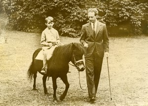 King Leopold of Belgium Duke Baudouin of Brabant Laeken Castle Press Photo 1937