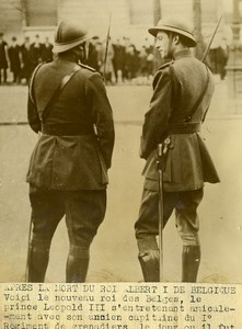 King Leopold of Belgium Captain of First Regiment of Grenadiers Old Photo 1934