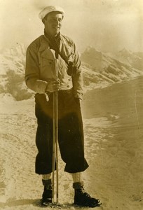 King Leopold of Belgium Mountain Alps Old Press Photo 1930's