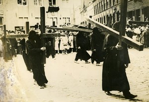 Belgium Veurne Furnes Procession of Penitents Religion Old Press Photo 1936