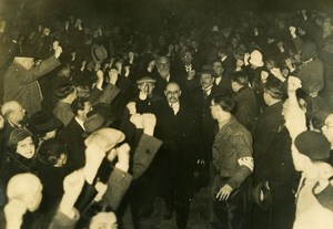 Belgium Brussels M Vandervelde at Anti-fascist Meeting Old Press Photo 1937
