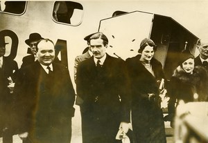 Belgium Brussels Visit of Anthony Eden Evere Airfield Old Press Photo 1937