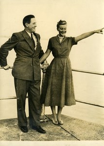 Swimming Channel Crossing Fernand du Moulin Shirley May France Press Photo 1949