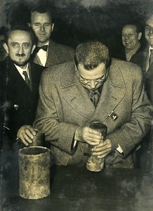 France Saclay Joseph Laniel Uranium bar Nuclear Energy Old Press Photo 1954