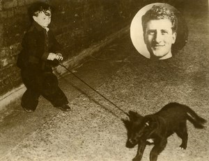 London David Baldwin & his dog Criminology Killer David Goldberg Old Photo 1946