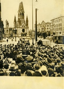 Germany Berlin Post War News Broadcasted Automobile Loudspeaker Old Photo 1948