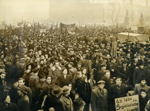 Germany Berlin Post War Peaceful Communist demonstration Russian Zone Photo 1948