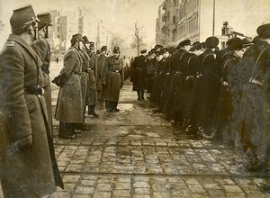 Germany Berlin Post War Communist Meeting Police from both sector Old Photo 1950