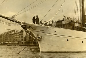 France Toulon Daladier the Yacht Vellela II to Elba Old Photo 1937