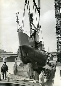 France Paris Nautical Show Bathyscaphe Deep-sea Submersible Old Photo 1955