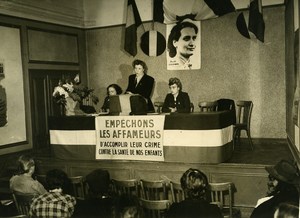 France Paris Congress of the French Women Union Old Photo 1947