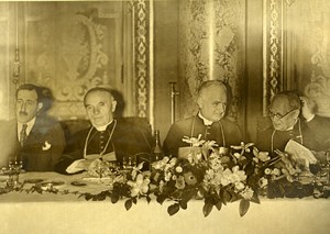 France Paris Cardinal Verdier, Maglione & Baudrillart Religion Old Photo 1935