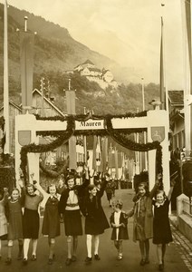 Vaduz National Day New Prince of Liechtenstein Franz Joseph II old Photo 1939