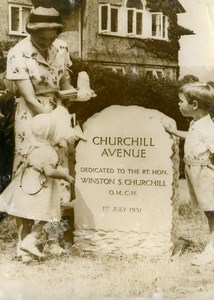 United Kingdom Westerham Winston Churchill Grand Children Old Photo 1951