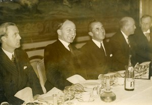 France Paris Yvon Delbos Banquet of the American Club Old Photo 1936