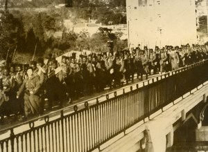 France Toulon Military Senegalese Tirailleurs going to Djibouti Old Photo 1938