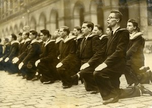 France Paris Invalides Saint Cyr Military School Students Baptism Old Photo 1948