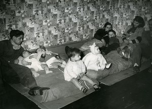 France Paris Squatters Homeless Families Boulevard Garibaldi Old Photo 1951