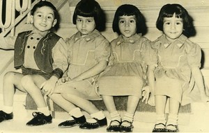 Turkey Izmir Quadruplets Children Mevlut Susurluk Old Photo 1954