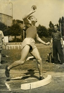 France Paris Decathlon Pierre Sprecher French Championship Old Photo 1950