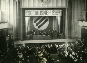 France Montrouge Extraordinary Congress Socialist SFIO Party Old Photo 1946