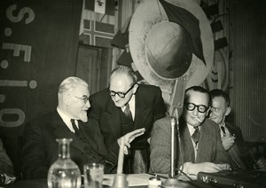 France Paris Paul Ramadier Guy Mollet National Council SFIO Socialism Photo 1950