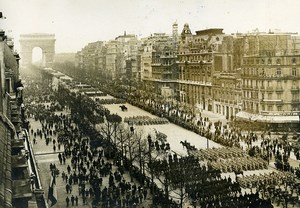 France Paris Armistice Troops Parade Panorama Old Meurisse Photo 1929