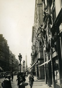 France Paris Rue de la Paix King George V Jubilee British Flags Old Photo 1935