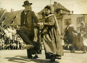 France Alsace Wissembourg Folklore Festival General Langlade Old Photo 1947