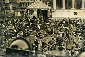 France Paris July 14 Place de la Bourse Celebration Ball Dance Old Photo 1957