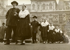 France Paris Folklore Festival Traditional Costumes Old Photo 1957